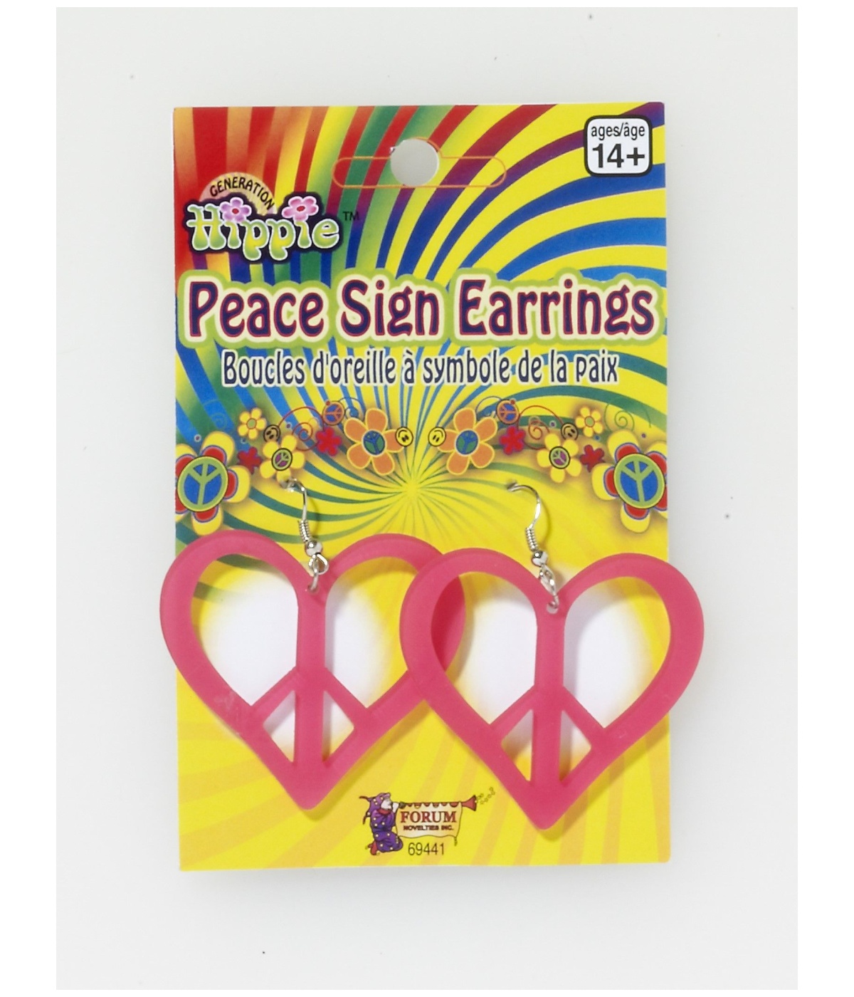 Peace And Love Hearty Hippie Earrings