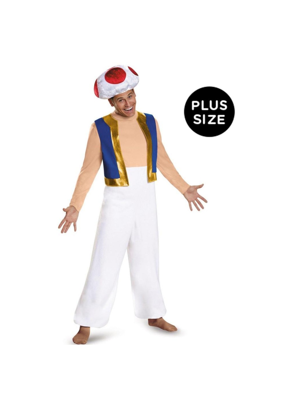 Super Mario Toad Plus Size Men Costume