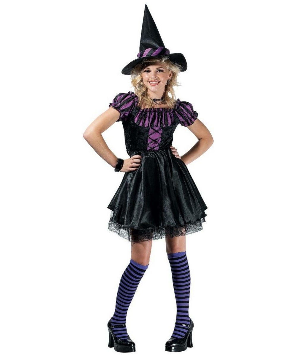 Purple Stripe Witch Costume Teen Halloween Costume Witch Halloween