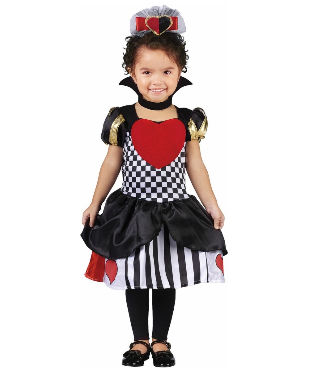 Kids Queen Of Hearts Toddler Girl Costume