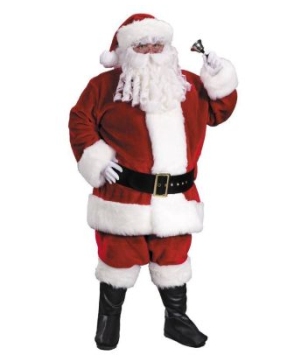 Santa Suit Costume Premium Plush Red