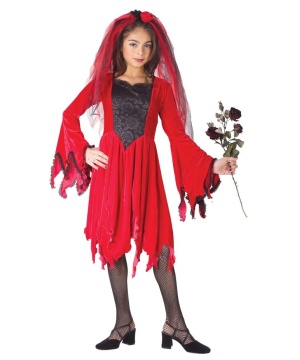  Red Devil Bride Child Costume