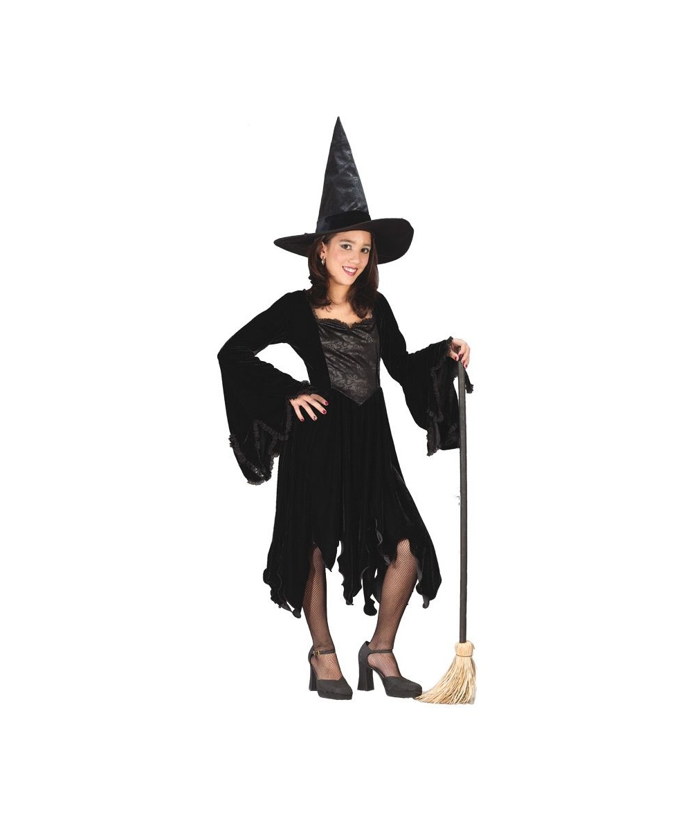  Black Velvet Witch Kids Costume