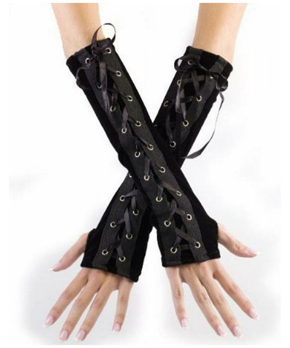  Glovettes Goth Black Velvet