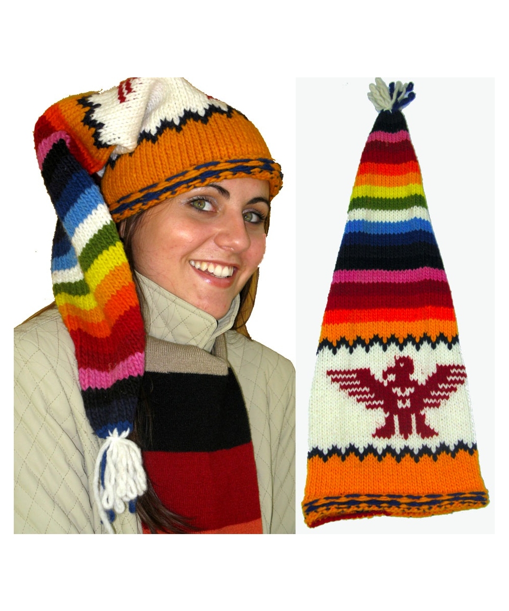  Rainbow Wool Knitted Hat