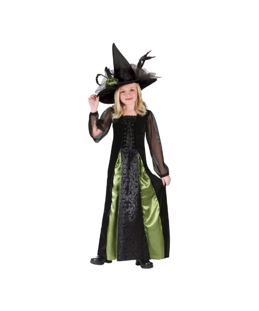  Gothic Maiden Witch Kids Costume