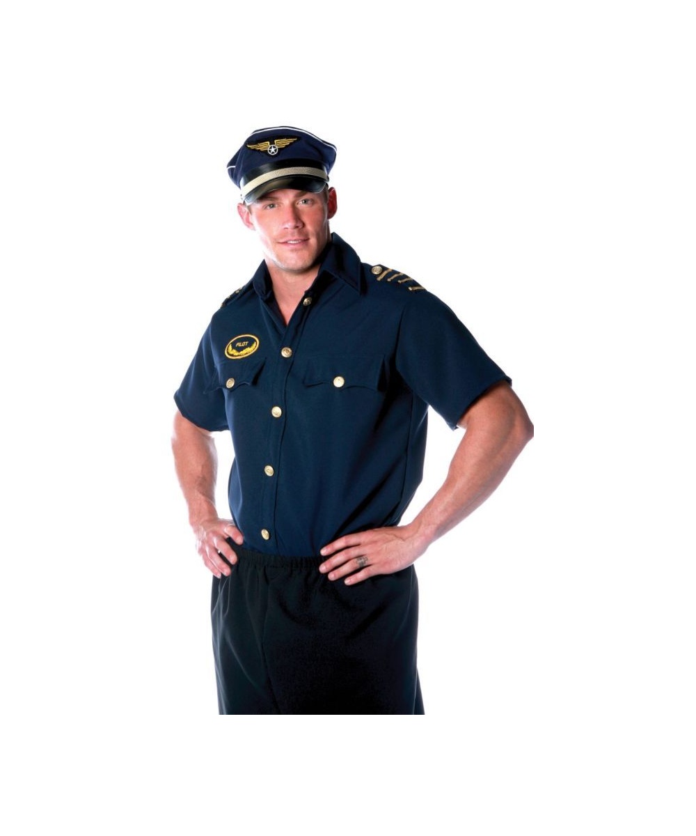  Pilot Shirt Men Costume