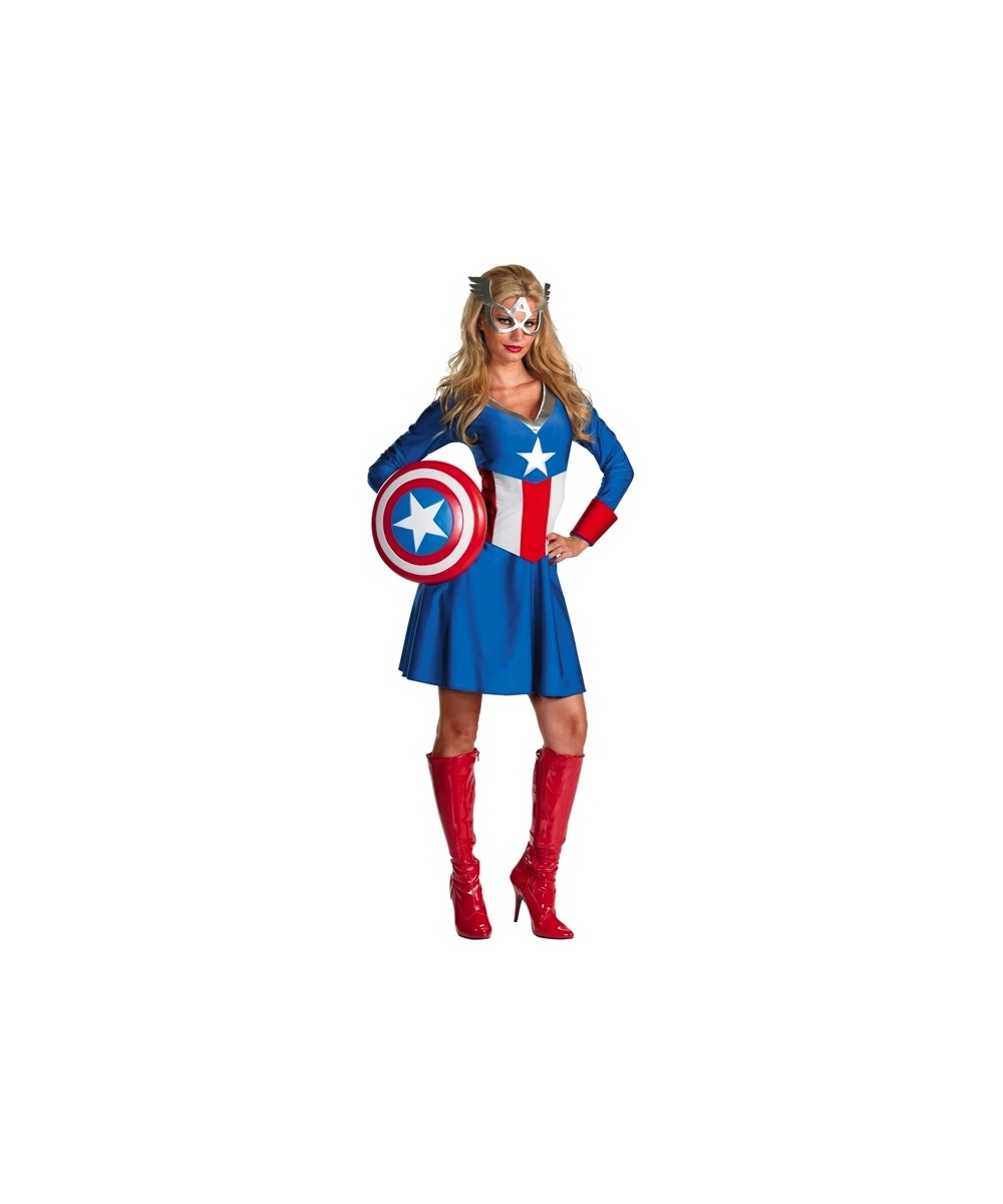  Sexy Captain America Women Costume