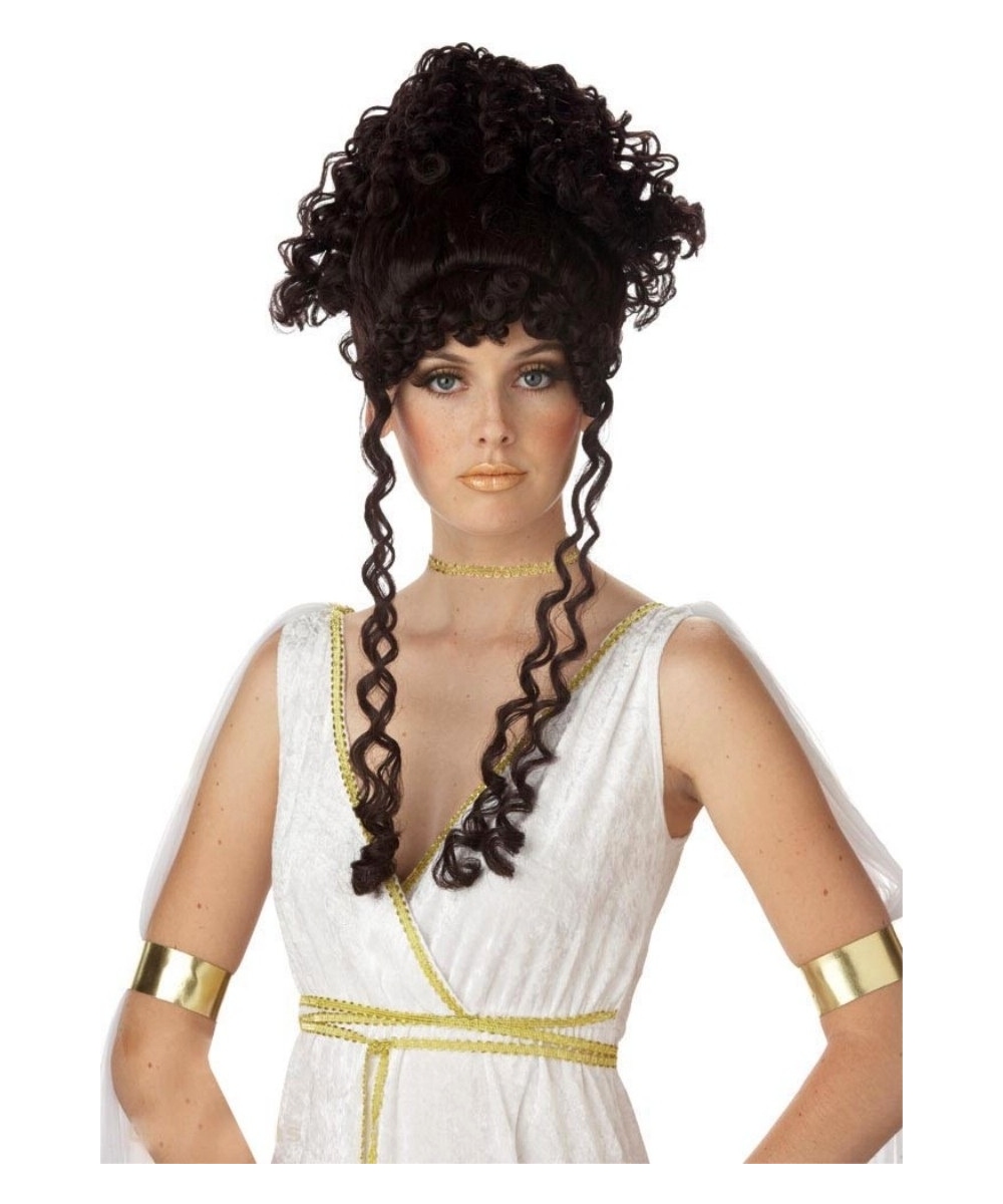 Athenian Goddess Brunette Wig Goddess Halloween Costumes