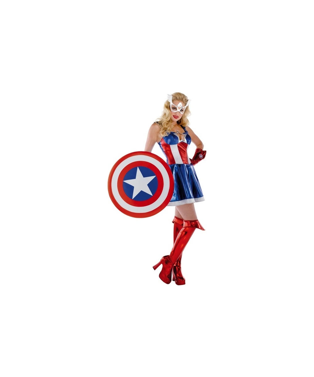 Adult Captain American Disney Costume Women Costume