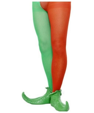 Red and Green Men Tights - Adult Costume Accessory