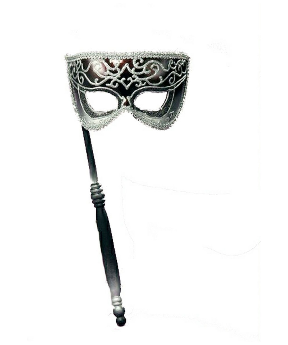  Black Silver Stick Mask