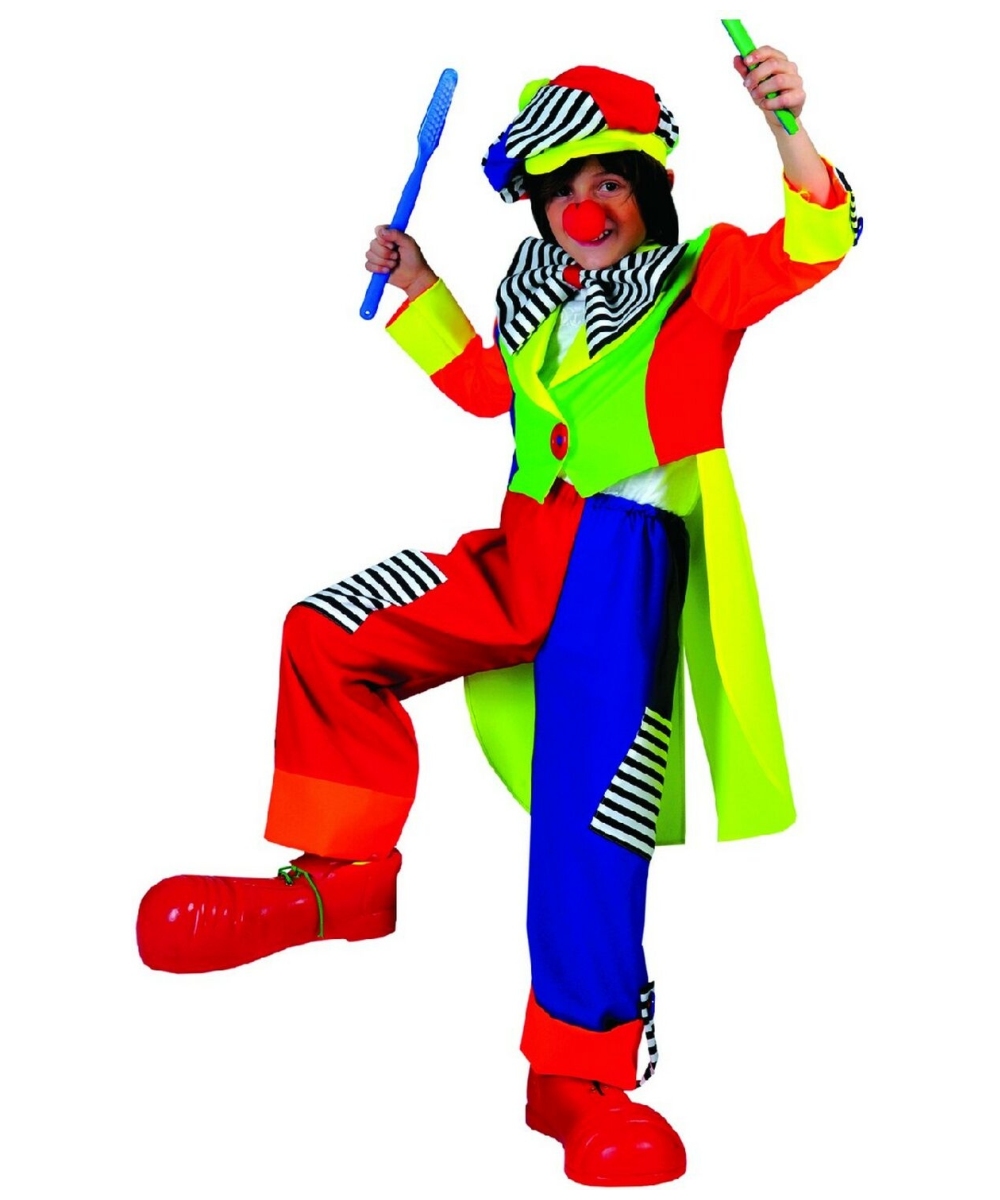  Boys Spanky Stripes Clown Costume