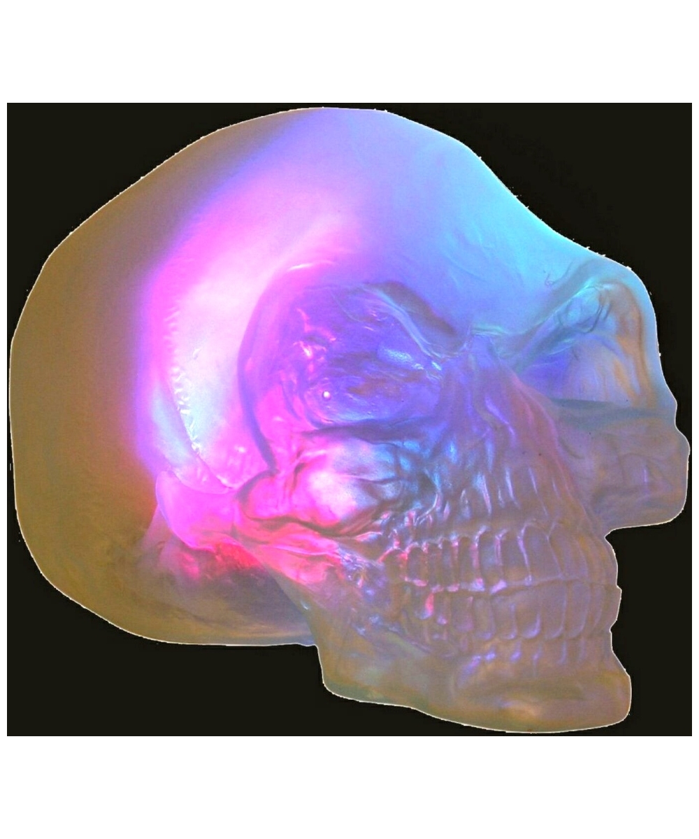  Color Changing Crystal Skull Halloween Decoration