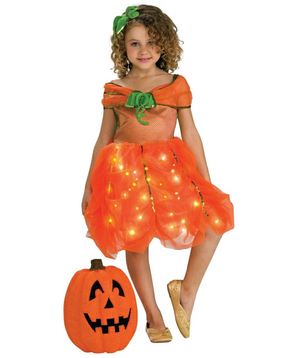  Girls Pumpkin Princess Costume