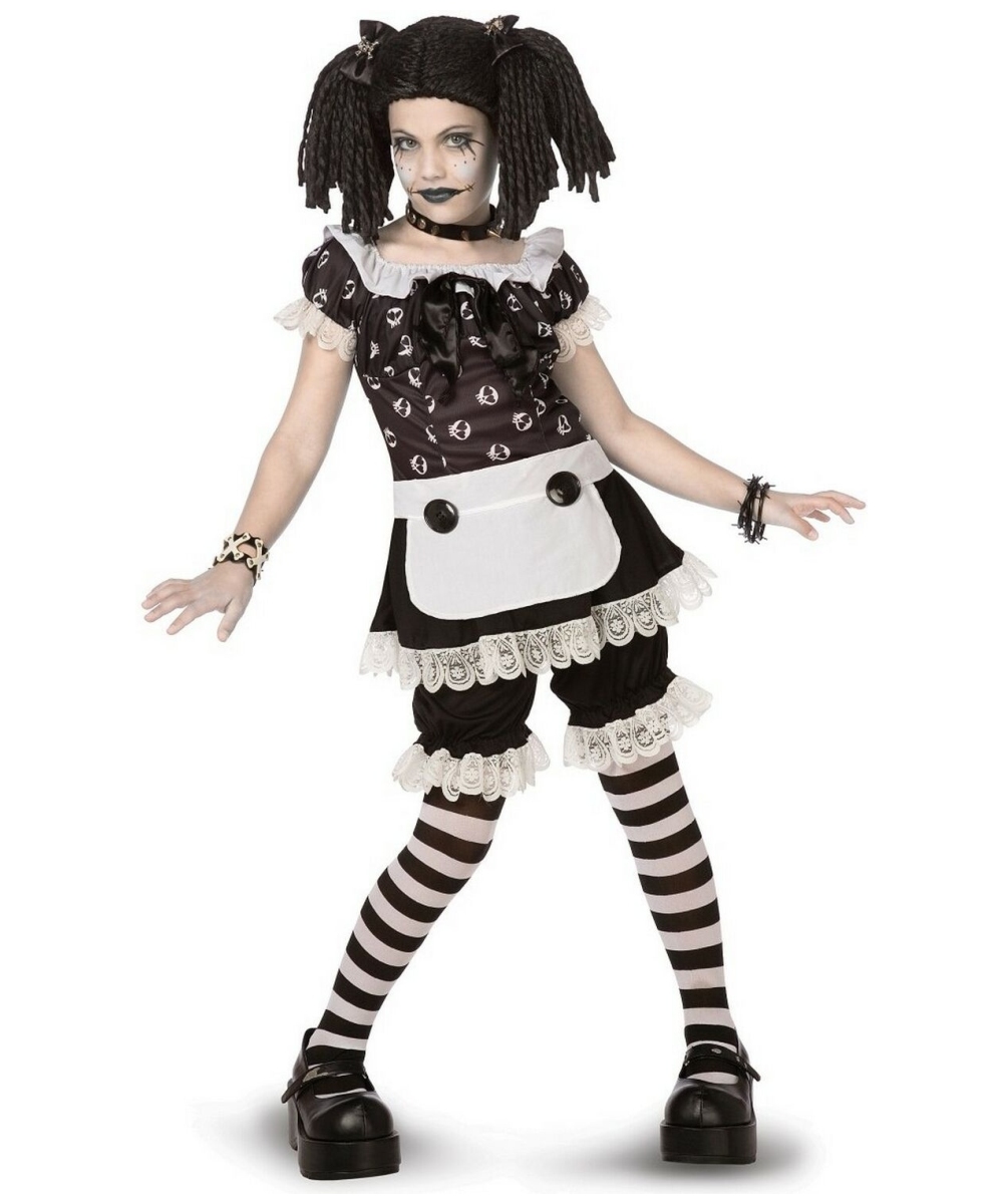  Gothic Rag Doll Kids Costume