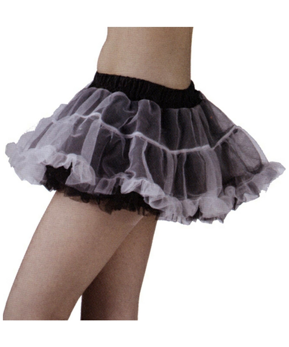  Tutu Skirt Blackwhite Reversible Petticoat