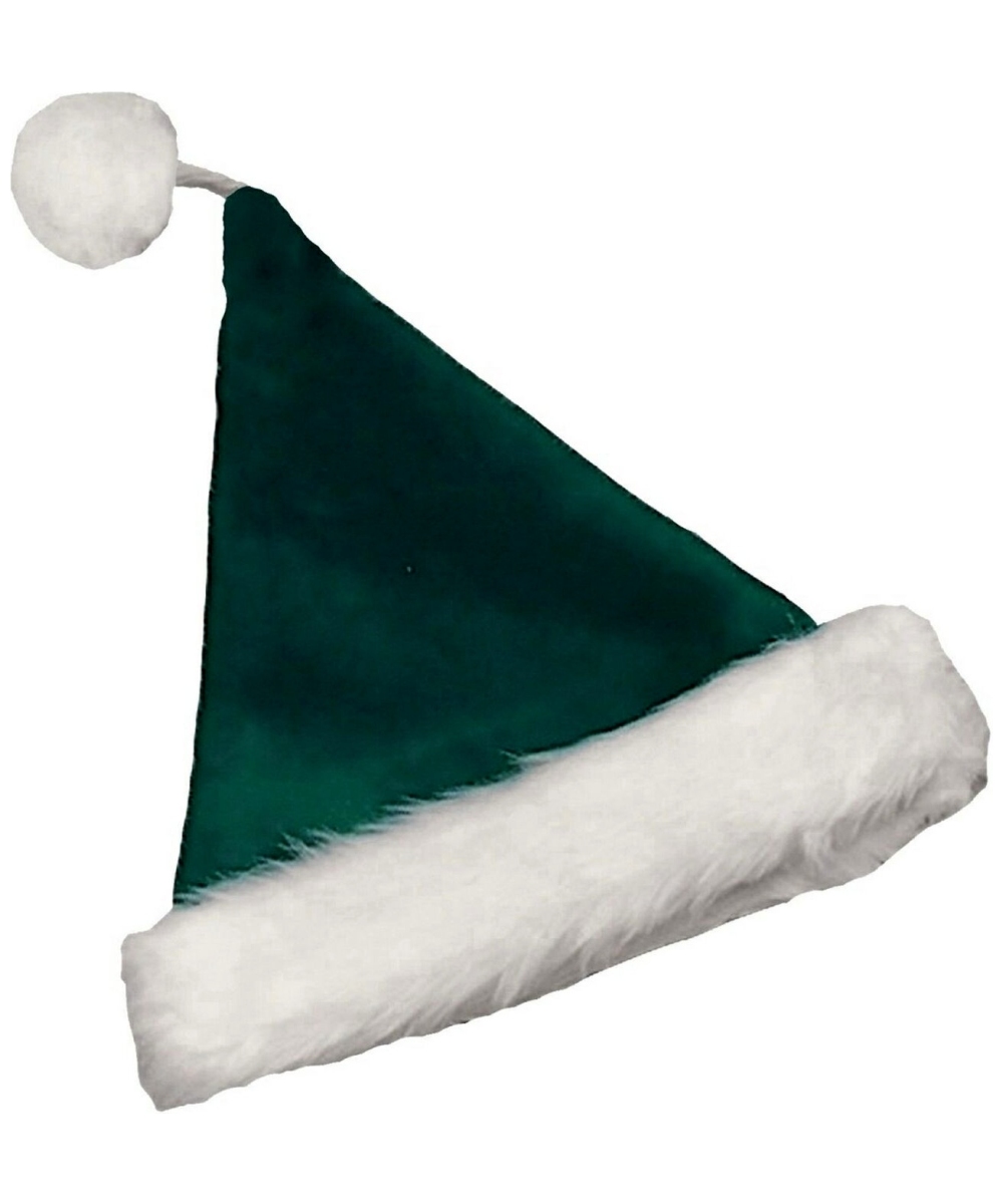  Velvet Green Santa Hat