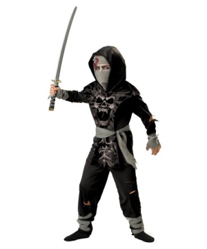  Boys Dark Zombie Ninja Costume