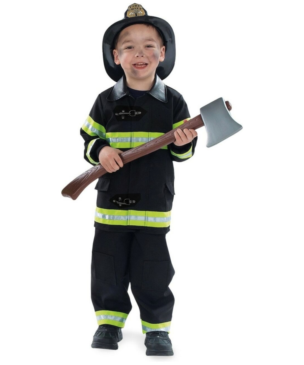  Black Firefighter Costume