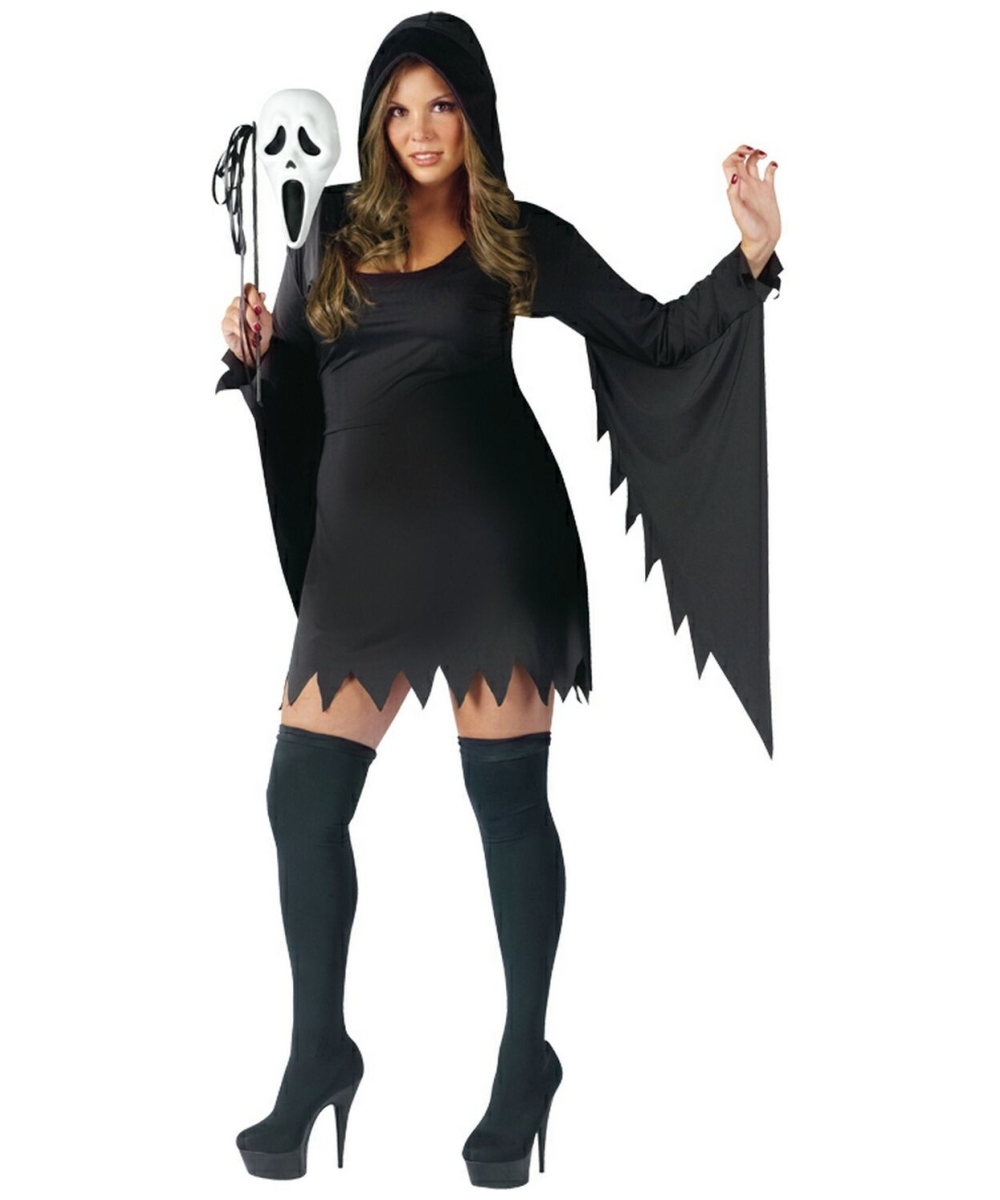 Ghost Scream Face Adult Costume Plus Size Women Ghost Costumes