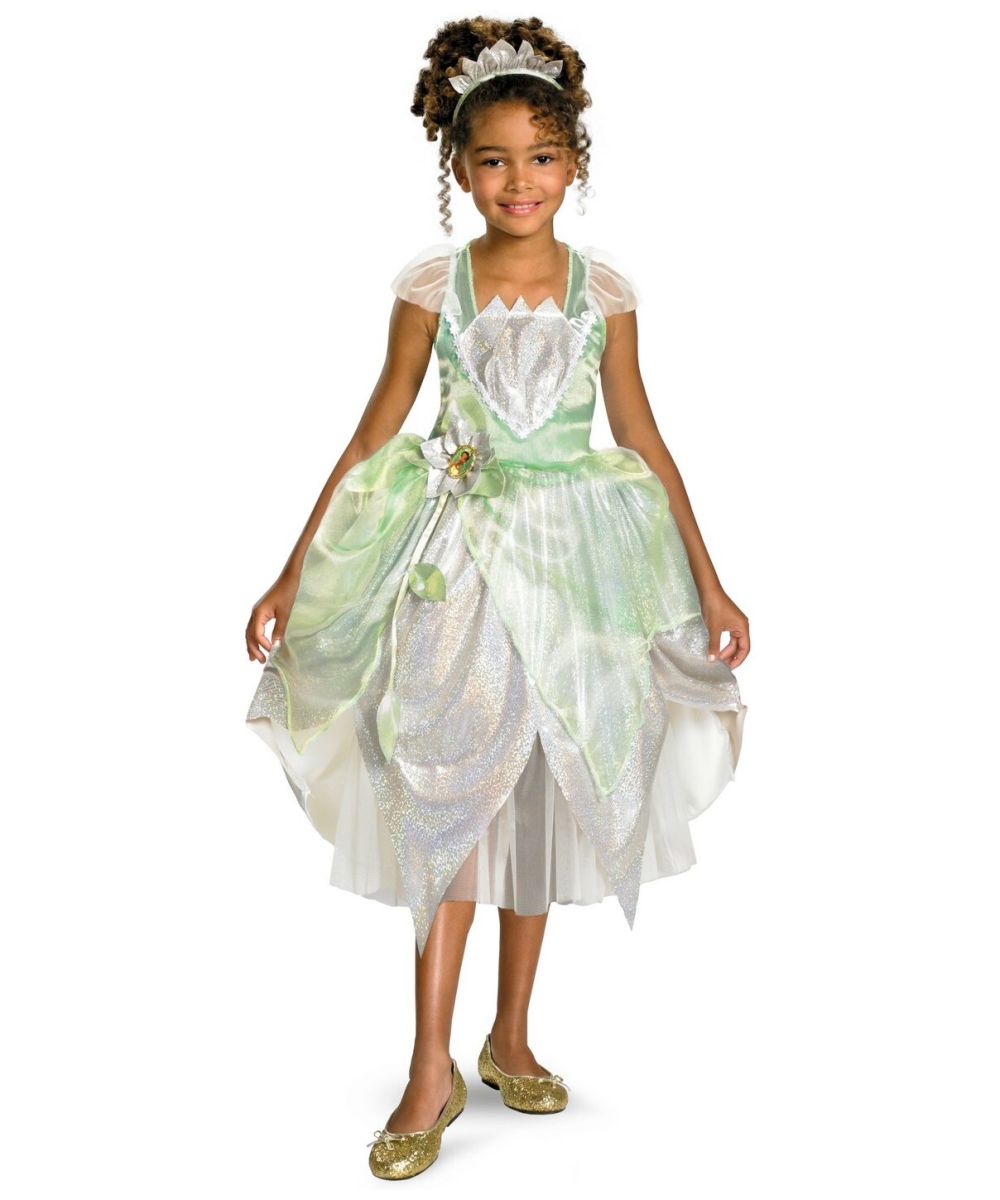  Girls Princess Tiana Costume