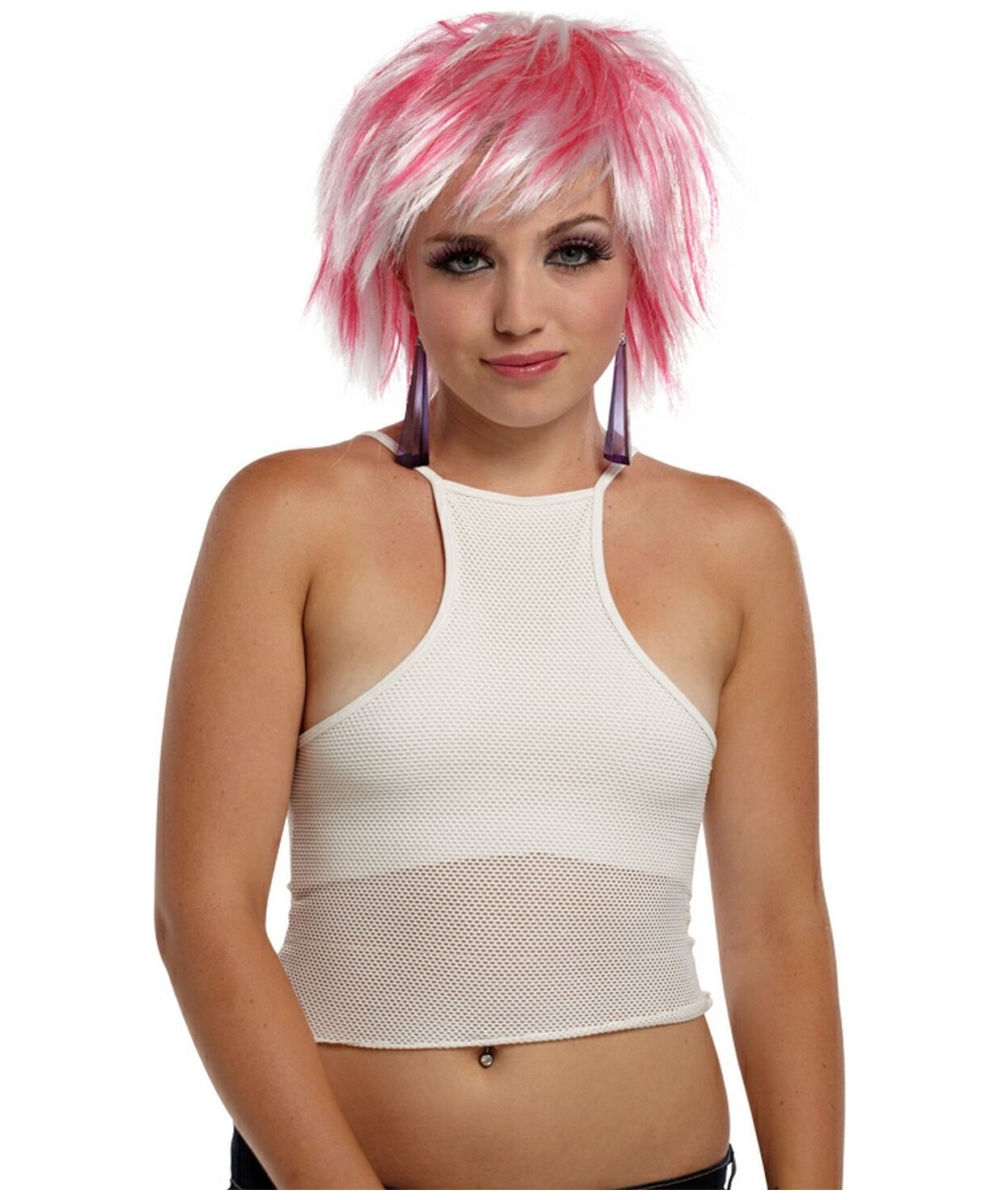 Pink Punky Pixie Wig Adult Wig