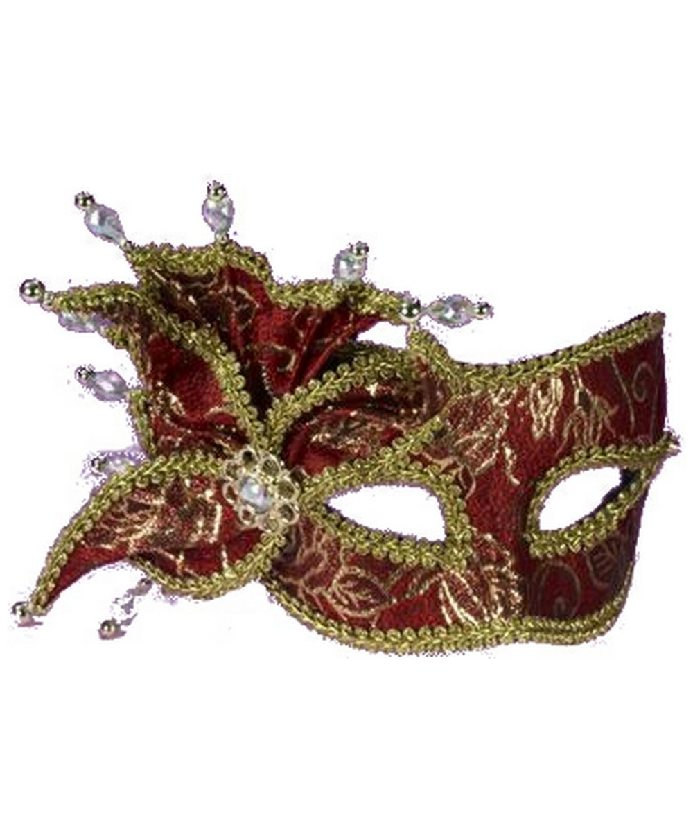  Red Gold Masquerade Mask