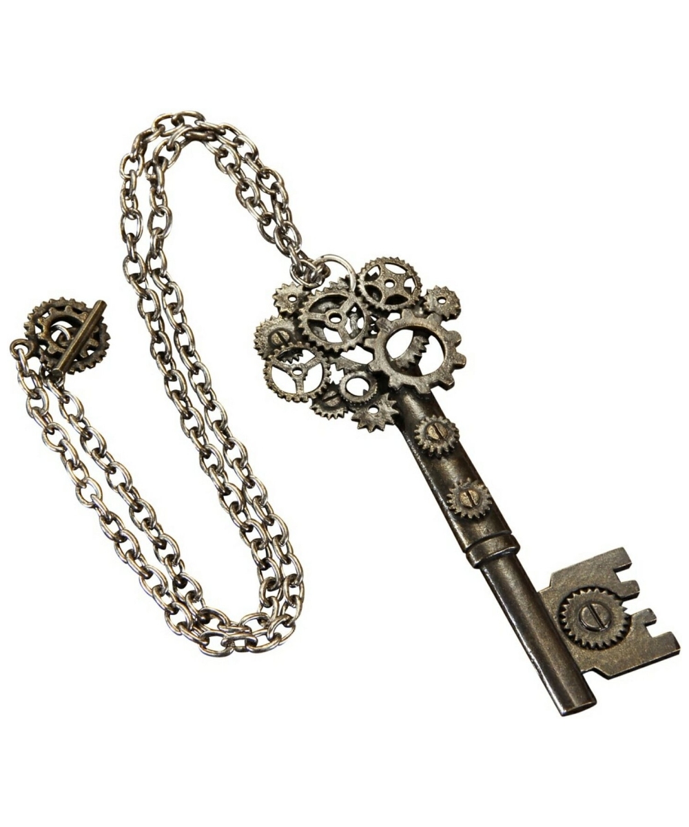  Steampunk large Key Antique Necklace