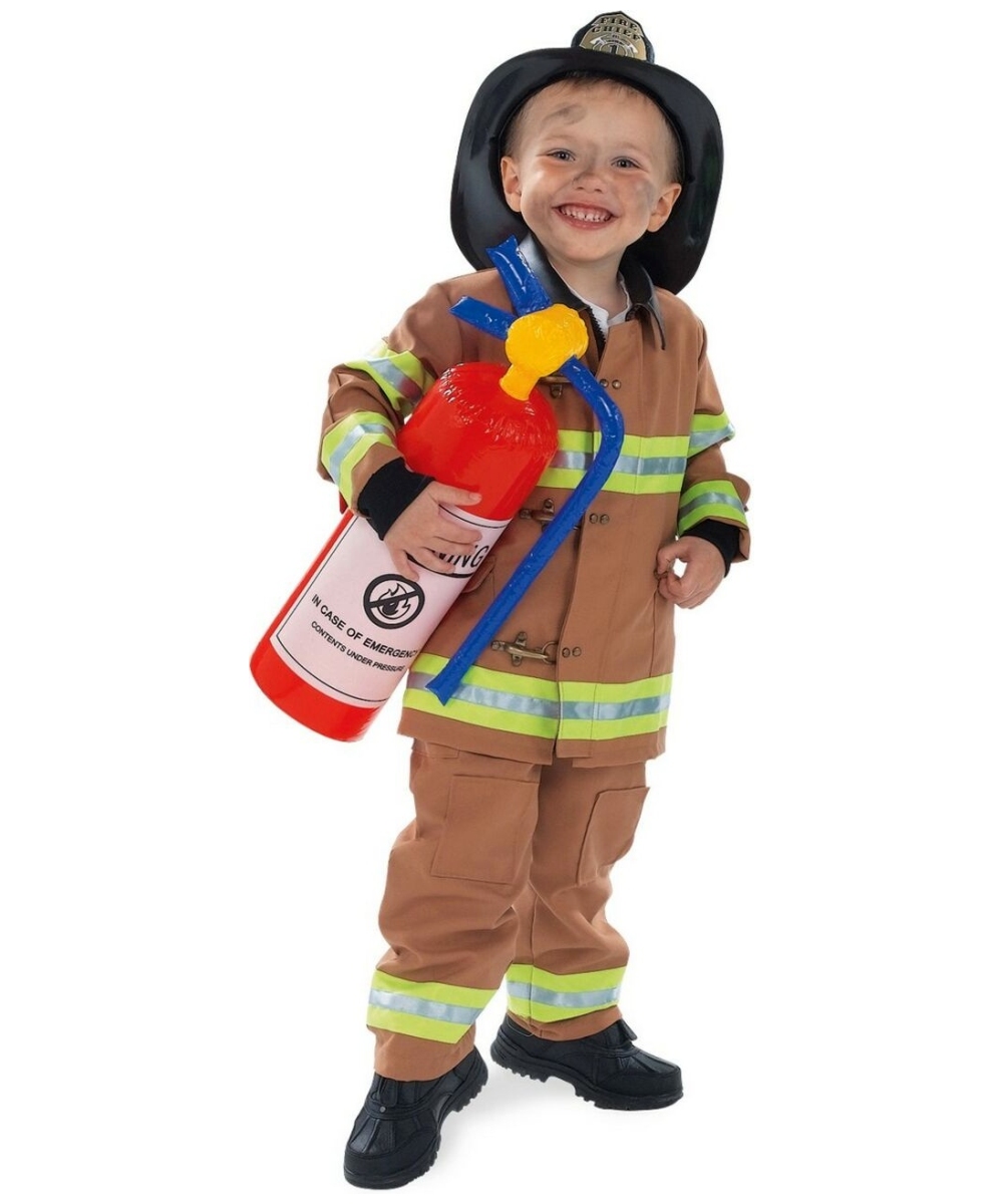  Tan Firefighter Kids Costume