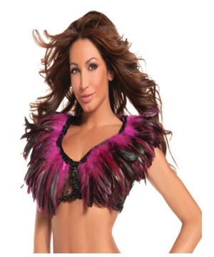 Pink Sexy Feather Shrug