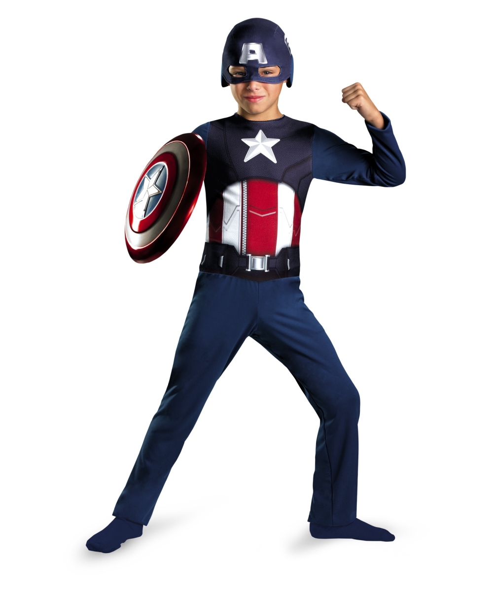  Avengers Captain America Boys Costume