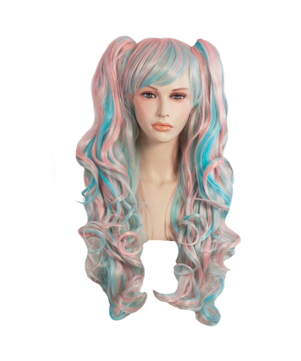  Blue Pink Cosplay Wig