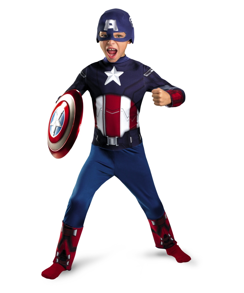  Captain America Boys Costume