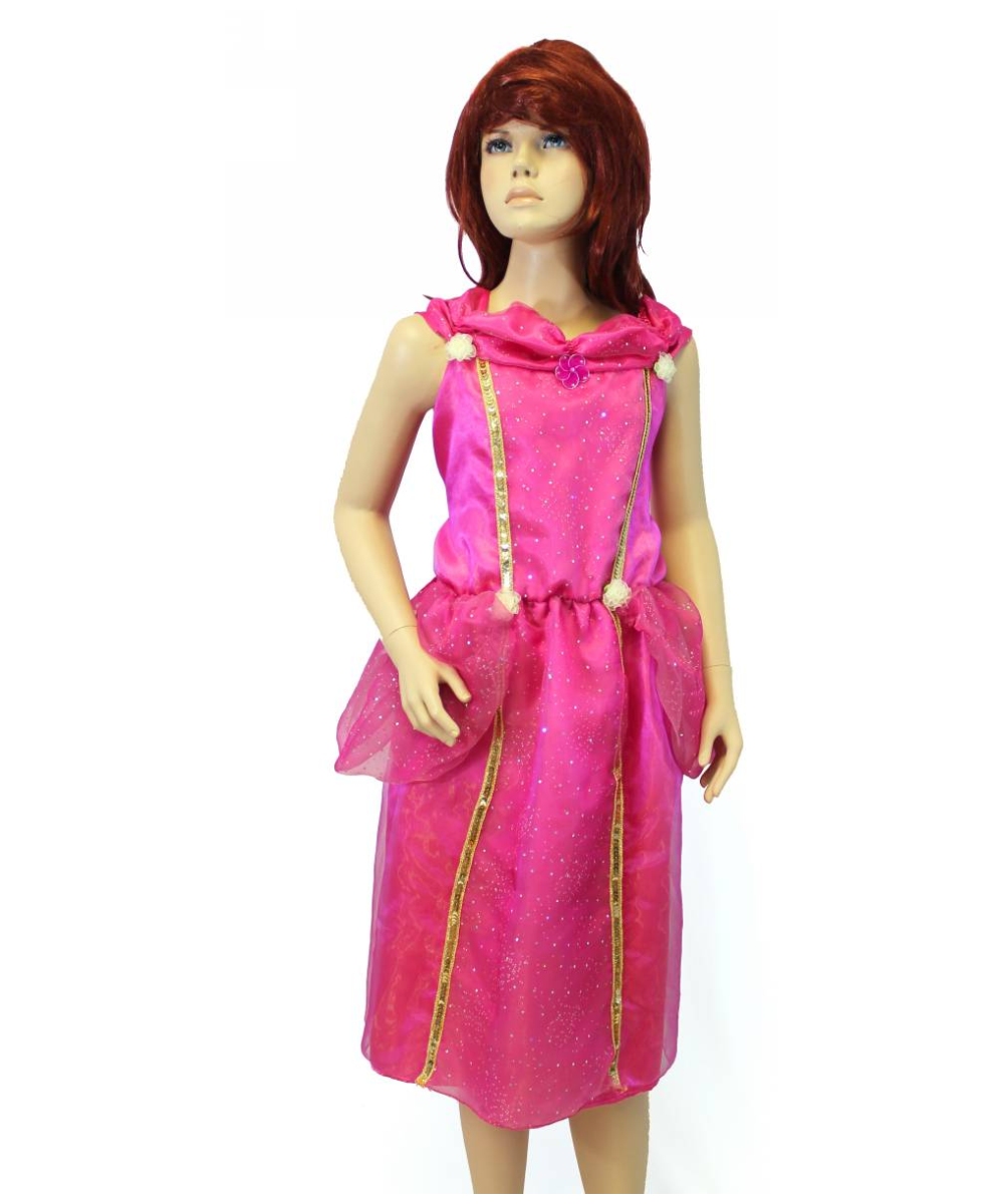  Dazzling Pink Princess Girl Costume