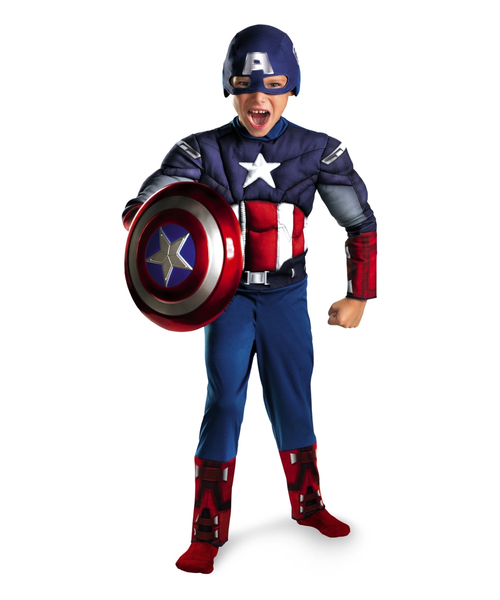  Kids Avengers Captain America Costume