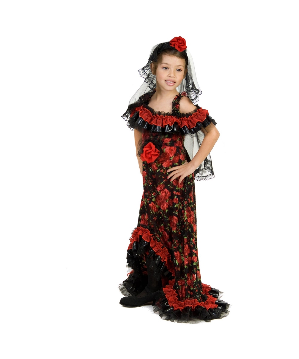  Kids Spanish Dancer Costume