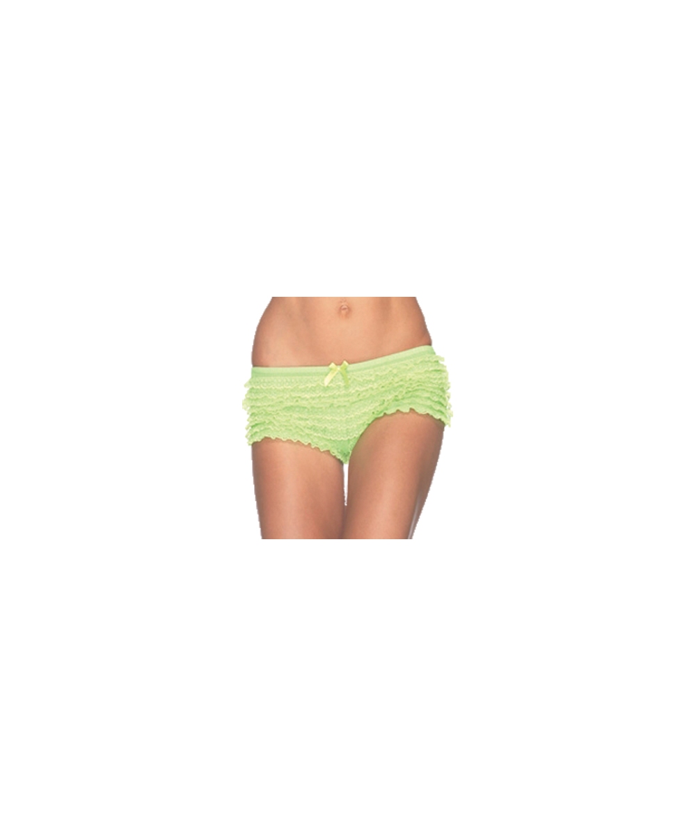  Lace Ruffle Panties Neon Green