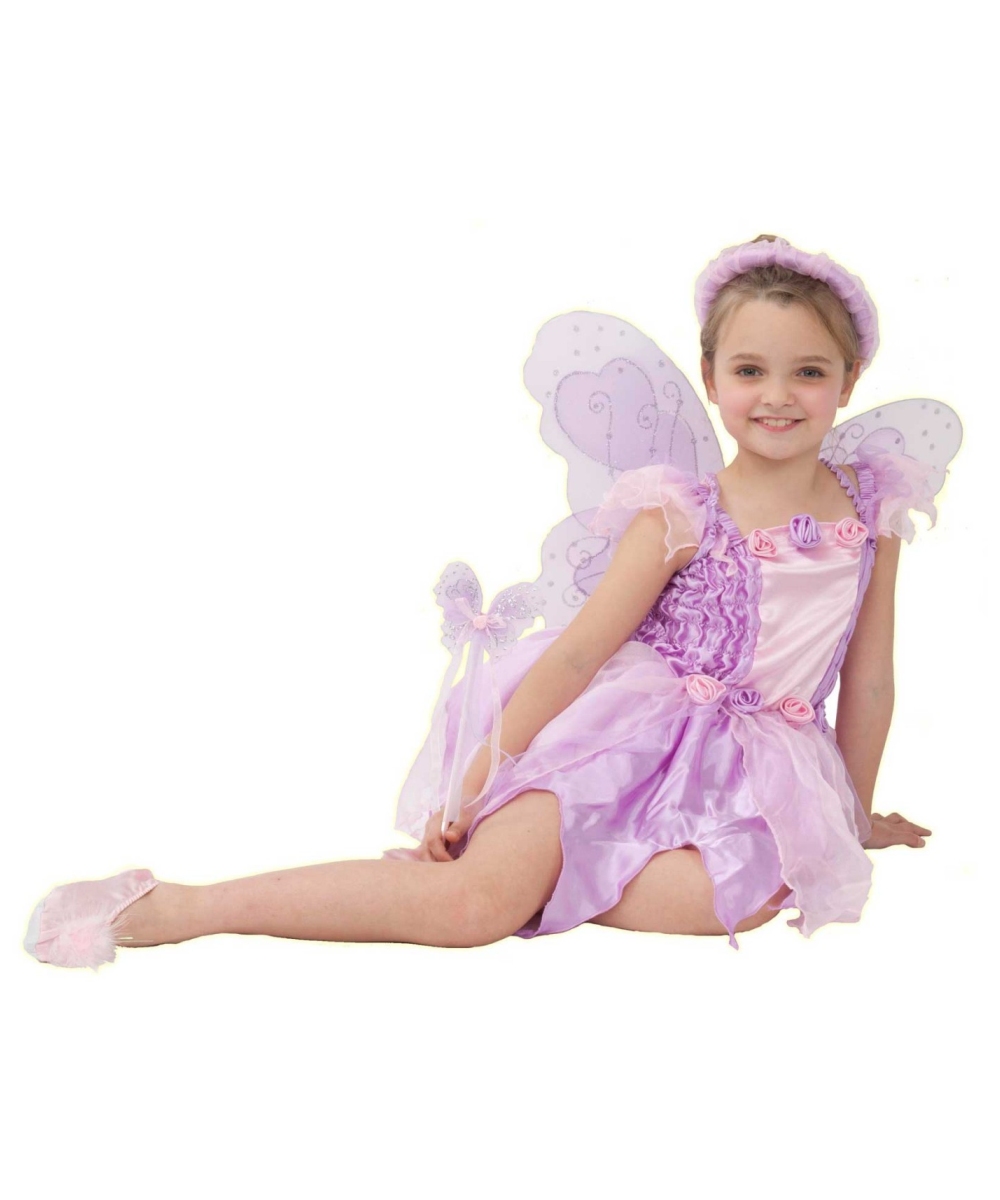  Pink Rosebud Fairy Kids Costume