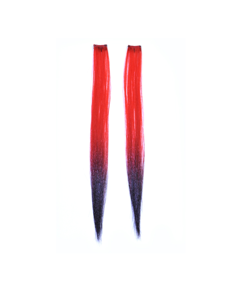 Black To Red Fade Hair Extensions Women Costume