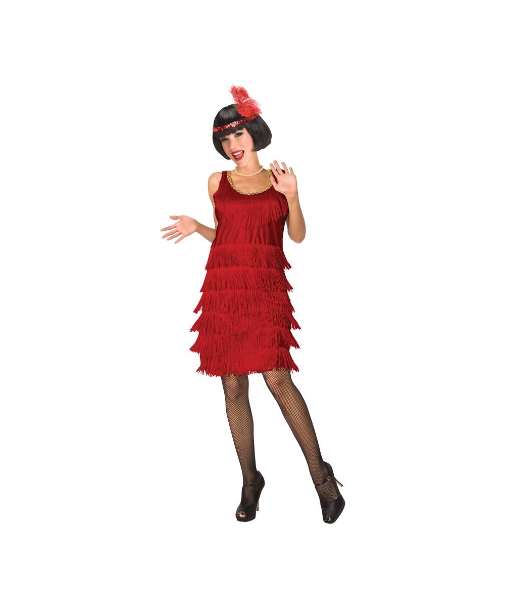  Red Flapper Womens Costume