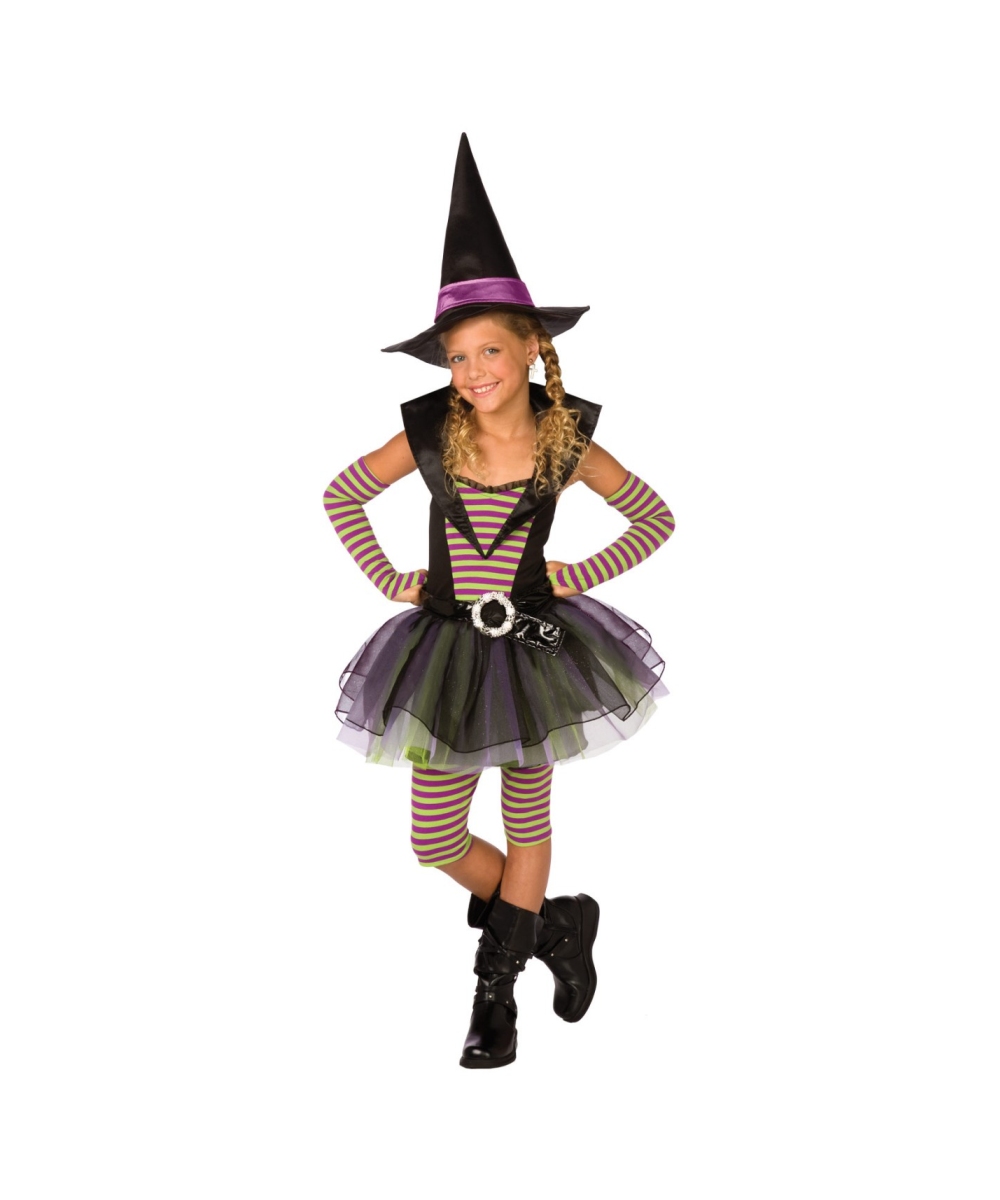  Striped Witch Kids Costume