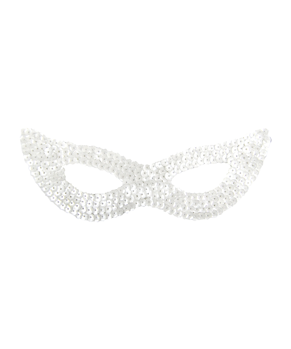  White Cat Sequin Mask