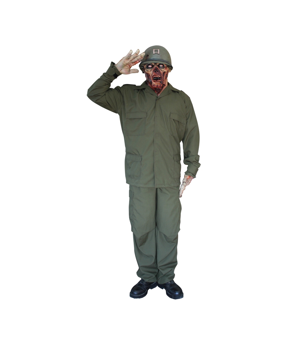  Zombie Soldier Mens Costume