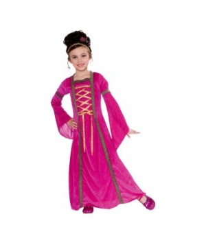 Pink Velvet Princess Juliet Girl Costume