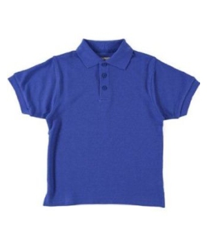 Royal Blue Short Sleeve Pique Kids/teens Unisex Polo Universal School Uniforms
