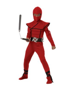 Stealth Ninja Kids Costume Red