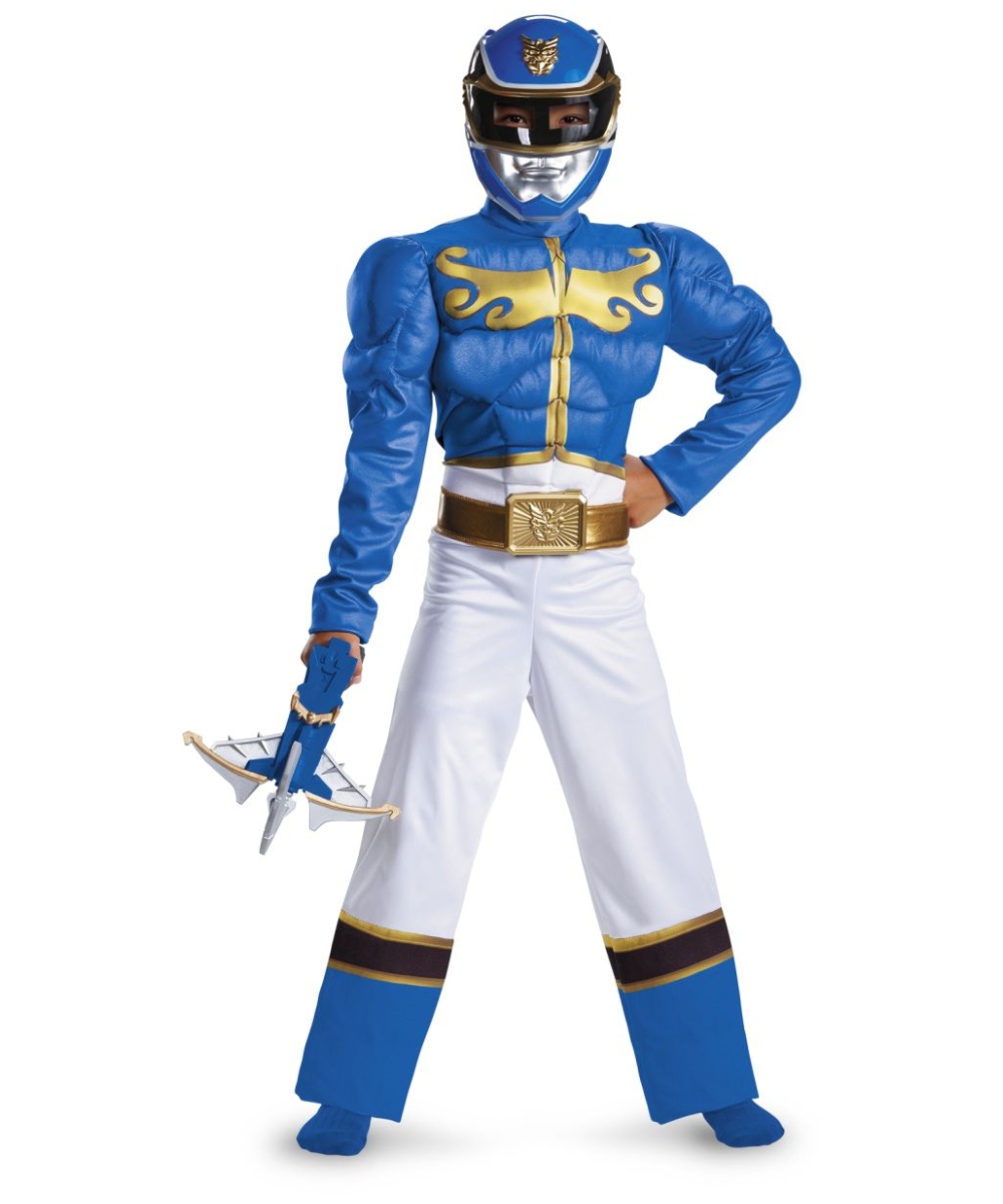  Blue Power Ranger Megaforce Kids Costume