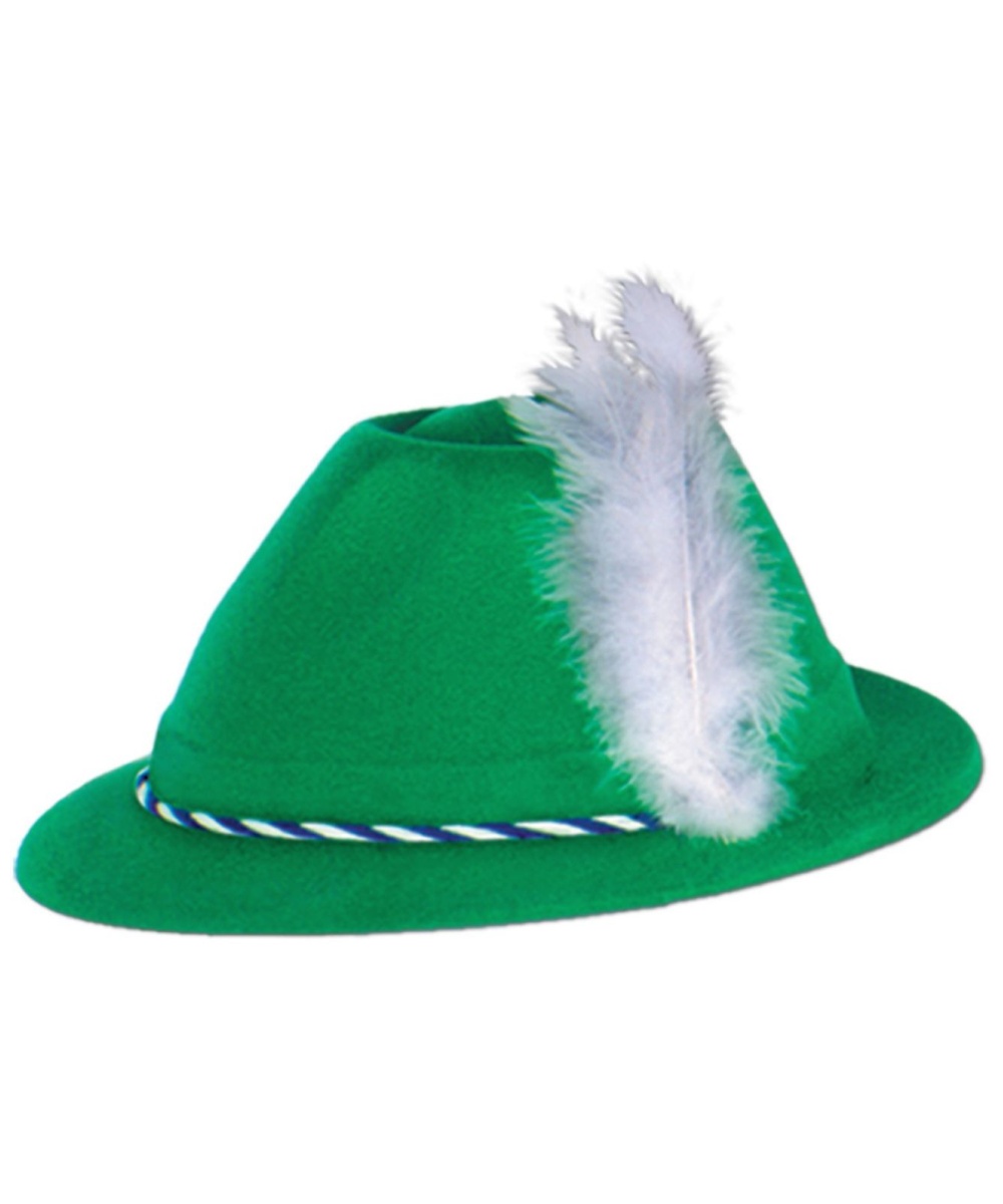 Green Velour Tyrolean Hat