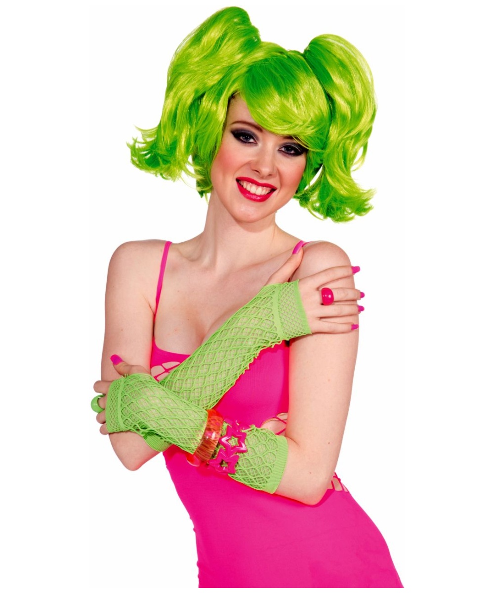  Lime Green Wig